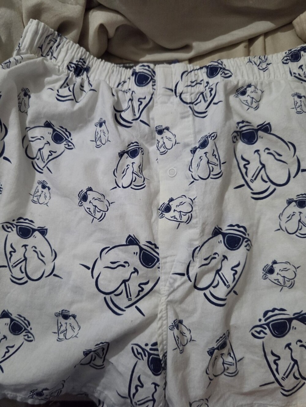 Mens Camel XL White Boxers W/ Joe Camel Print